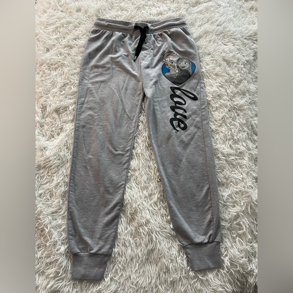 Disney Elsa and Anna Frozen Sweatpants Joggers Leisure Comfortable Drawstring - Picture 1 of 5